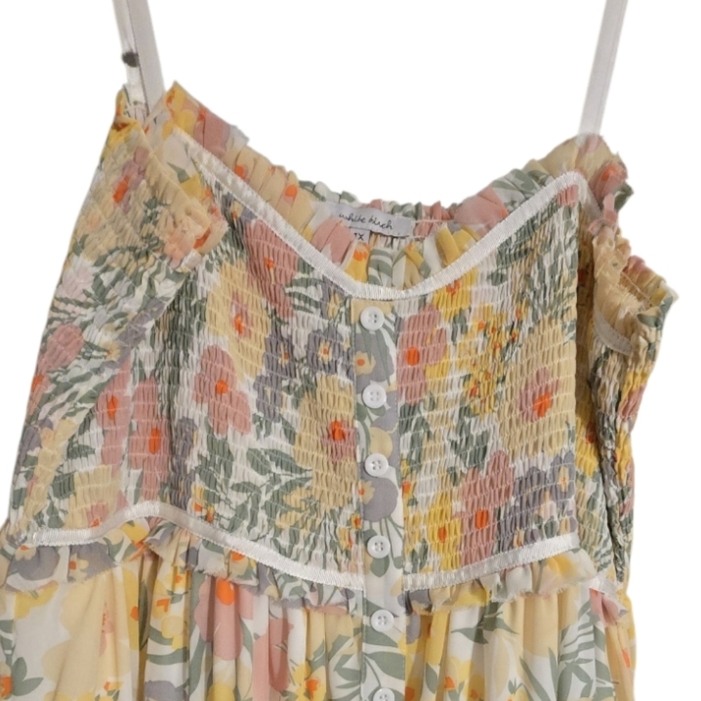 White Birch Pastel Floral Button Down Maxi Dress Size 1X NWOT - Picture 5 of 9